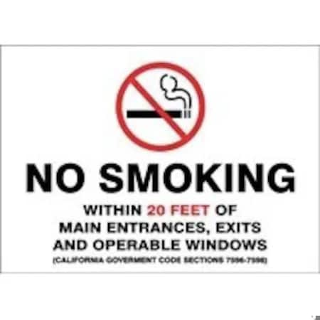 Accuform SMOKING CONTROL SIGN NO SMOKING WITHIN MSMK495VA